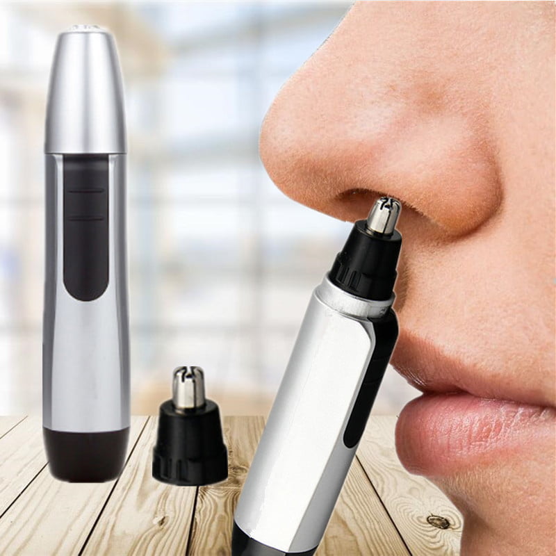 Nose and Ear Hair Trimmer, Professional Painless Nose Hair Remover for Men and Waterproof Stainless Steel Head, Dual Blades, Mute Motor, Cleaning Brush - Walmart.com