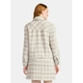 thumbnail image 2 of Time and Tru Women's Tweed Zip Jacket, Midweight, Sizes XS-XXXL, 2 of 4