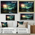 thumbnail image 4 of Designart "Emerald Embers of the Aurora Borealis I" Landscapes Floater Framed Wall Art Print, 4 of 7