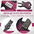 thumbnail image 2 of Ktaxon 44in Electric Bass Guitar with 20W Amp, 4 String Flame Style Bass Guitar Starter Kit, Pink, 2 of 10