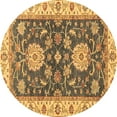 thumbnail image 1 of Ahgly Company Indoor Round Oriental Brown Traditional Area Rugs, 8' Round, 1 of 4