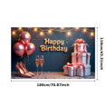 thumbnail image 2 of Yatrandify Glittering Design Birthday Party Banner with Presents for Celebration Indoor Decoration, 2 of 6