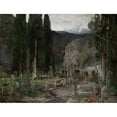 thumbnail image 2 of Emil Jakob Schindler 18x15 Black Ornate Wood Framed Double Matted Museum Art Print Titled - Pax; the Gravosa Cemetery Near Ragusa (1891), 2 of 5