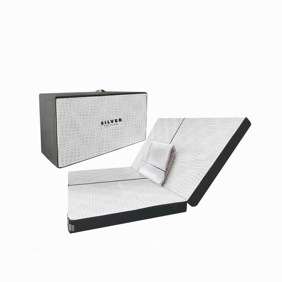 Colchón King Size Plegable Silver Edit + Juego de Sábanas