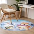 thumbnail image 4 of Round Rugs 3.3Ft, Winter Dog Round Area Rug Washable Indoor Throw Carpet, Cute Cat Snowman Snowflake Soft Non Slip Circle Rug for Laundry Room Patio Home Decor Aesthetic, 4 of 8