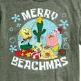 thumbnail image 3 of SpongeBob SquarePants - Merry Beachmas Patrick and Spongebob - Men's Short Sleeve Graphic T-Shirt, 3 of 6