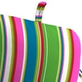 thumbnail image 6 of Jordan Manufacturing 45" x 22" Covert Island Multicolor Stripe Rectangular Outdoor Chair Cushion with Ties and Hanger Loop, 6 of 14