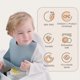 thumbnail image 2 of 2-pack Silicone Baby Bibs, BPA-Free, Waterproof and Durable, Adjustable, 2 of 4
