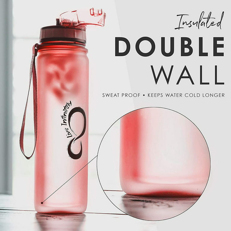 Live Infinitely 34 oz Insulated Water Bottle with 32 oz Timed Marker - Cute  Gym Water Bottles with F…See more Live Infinitely 34 oz Insulated Water