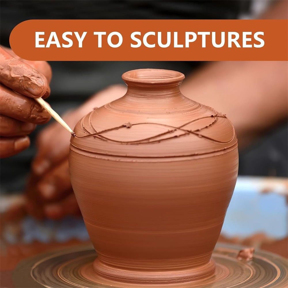 NOGIS Air Dry Modeling Clay, for Sculpting, Wheel Throwing, Hand Building, All-Purpose Modeling Clay 5 lbs for Sculpting (Terracotta)