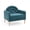 Turquoise, variant on Zanmintao 49.61" Wide 2-Seater Rainbow Sofa,Mid-Century Linen Couch,Sturdy Wood Frame for Apartment Lounge,Office and Small Spaces,Cream