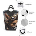 thumbnail image 4 of Lsque Steampunk Squirrel Pilot Laundry Basket, Laundry Hamper, Dirty Clothes Hamper for Laundry, Collapsible, Waterproof Laundry Baskets with Aluminum Handles for Laundry, Dorm, Family, 4 of 6