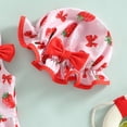 thumbnail image 6 of Gubotare Swimsuit Girls Toddler Little Girls Swimwear Botanical Print Pattern Ruffle Patchwork Bathing Suits Swimdress Beach Wear Two Piece Split Swimsuit 6 12 Months (Red,6-12 Months), 6 of 6