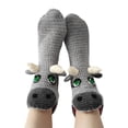 thumbnail image 1 of Wangsaura Chaussettes d'Automne Femmes Hiver, Chaussettes de Sol Antidérapantes Animaux de Bande Dessinée, 1 of 5