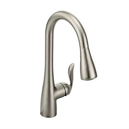 Moen 7594SRS Arbor Single Handle Kitchen Faucet with Pullout Spray, Available in Various