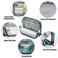 thumbnail image 4 of Standing Pencil Case with Base Large Capacity Stationery Pouch Pen Bag with Zipper for Women Men Beautiful Glowing Deer, 4 of 7
