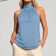 thumbnail image 2 of RMGVDSD Womens Tank Tops Sleeveless Tie Neck Spring Summer Tops Loose Casual Halter Tank Top Solid Color Tie Back Blouses Trendy Clothes Versatile Tees, 2 of 6