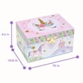 thumbnail image 3 of Jewelkeeper Joyero musical para niñas con unicornio giratorio, arco iris brillante y diseño de estrellas, caja de música para collar, pendientes y accesorios, reproduce la hermosa melodía del soñador, 3 of 5