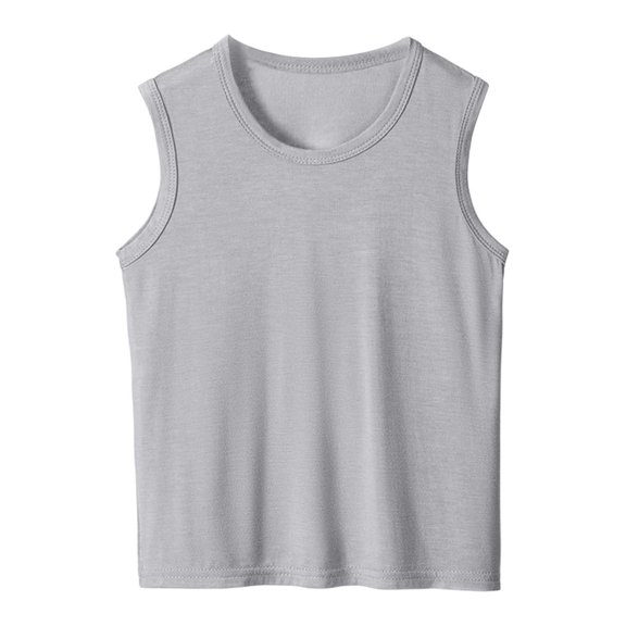 Unisex Kids Sleeveless Tank Top, Thin Soft Summer Undershirt For Big‑Kid Air‑Condition Home Loungewear