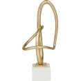 thumbnail image 3 of Sculpture Abstraite Contemporaine en Polystone Doré 8 X 9 19 Résine, 3 of 4