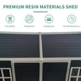 thumbnail image 5 of 8x4ft Resin Garden Shed,Outdoor Storage Clearance w/ Floor&2Window,Lockable Door, 5 of 15