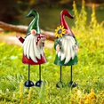 thumbnail image 6 of HONGLAND Metal Gnome Yard Decorative Stakes - 18 inch Gnome Garden Statue Decor-2 Pcs, 6 of 10