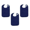 thumbnail image 1 of Baberos para adultos de 3 piezas,Baberos grandes para alimentación de adultos,Lavable a máquina,Protectores de ropa ajustables para personas mayores azul oscuro, 1 of 10