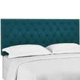 thumbnail image 2 of Modway Helena Tufted Twin Upholstered Linen Fabric Headboard in Teal, 2 of 10