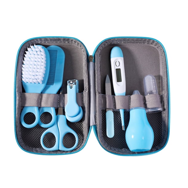 8 piezas convenientes para uso diario, cortaúñas, tijeras, cepillo para el cabello, peine, kit de cuidado de manicura para bebés, kit de manicura para bebés, cepillo para el cabello para
