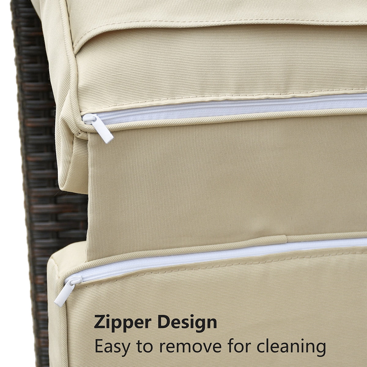 JP Outdoor Cushion for Indoor or Outdoor Recliner Chair,Khaki