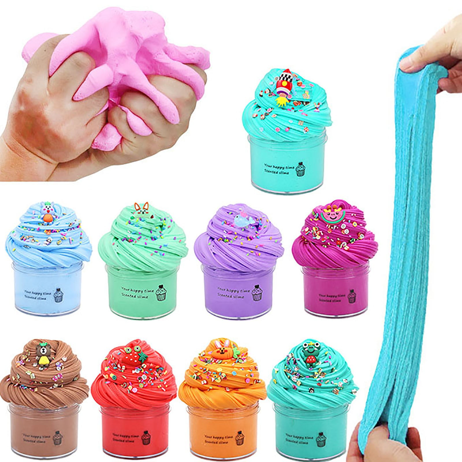 70ml Ocean Fluffy Slimes Kit Toy Gifts Children's Butter Diy Super