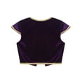 thumbnail image 4 of Yruioon Enfants Princesse Arabe Rats de Rue Déguisement Gilet en Velours avec Pantalon Sarouel de Danse Violet Foncé 6, 4 of 7