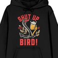thumbnail image 6 of It's Always Sunny in Philadelphia "Shut Up Bird!" Sweet Dee Peacock Holding A Beer Men's Black Graphic Hoodie - XL, 6 of 7