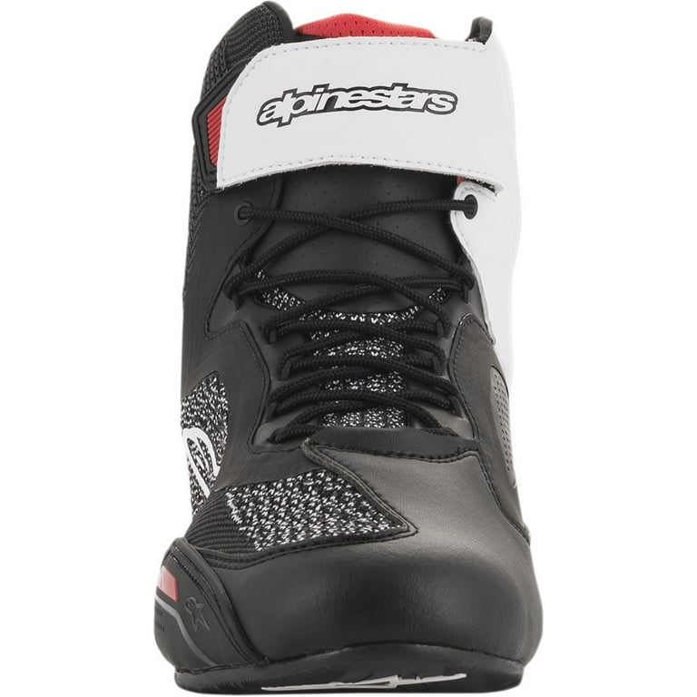 Alpinestars Faster 3 Rideknit Motorcycle Shoes Black/White/Red 7.5