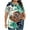 Green, variant on Uaswgudfs Plus Size Women's Short Sleeve Blouse with Relaxed Fit & Floral V-Neck for Casual SummerLight BlueL
