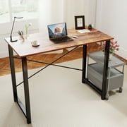 edx 44 inch Computer Desk Modern Writing Desk, Industrial Office Desk, Office Table for Small Spaces,Sturdy Laptop Table for Home Office, Rust