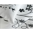 thumbnail image 4 of Ambesonne Black and White Quilted Bedspread Set 3 Pcs, Curves Swirls Bird, Queen Size, Black White, 4 of 5