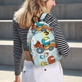 thumbnail image 6 of Honeii Cartoon Car Racing Print Canvas College Laptop Backpack, Durable Rucksack Travel Notebook Bag School Backpack Book Bag for Men Women-Medium, 6 of 7