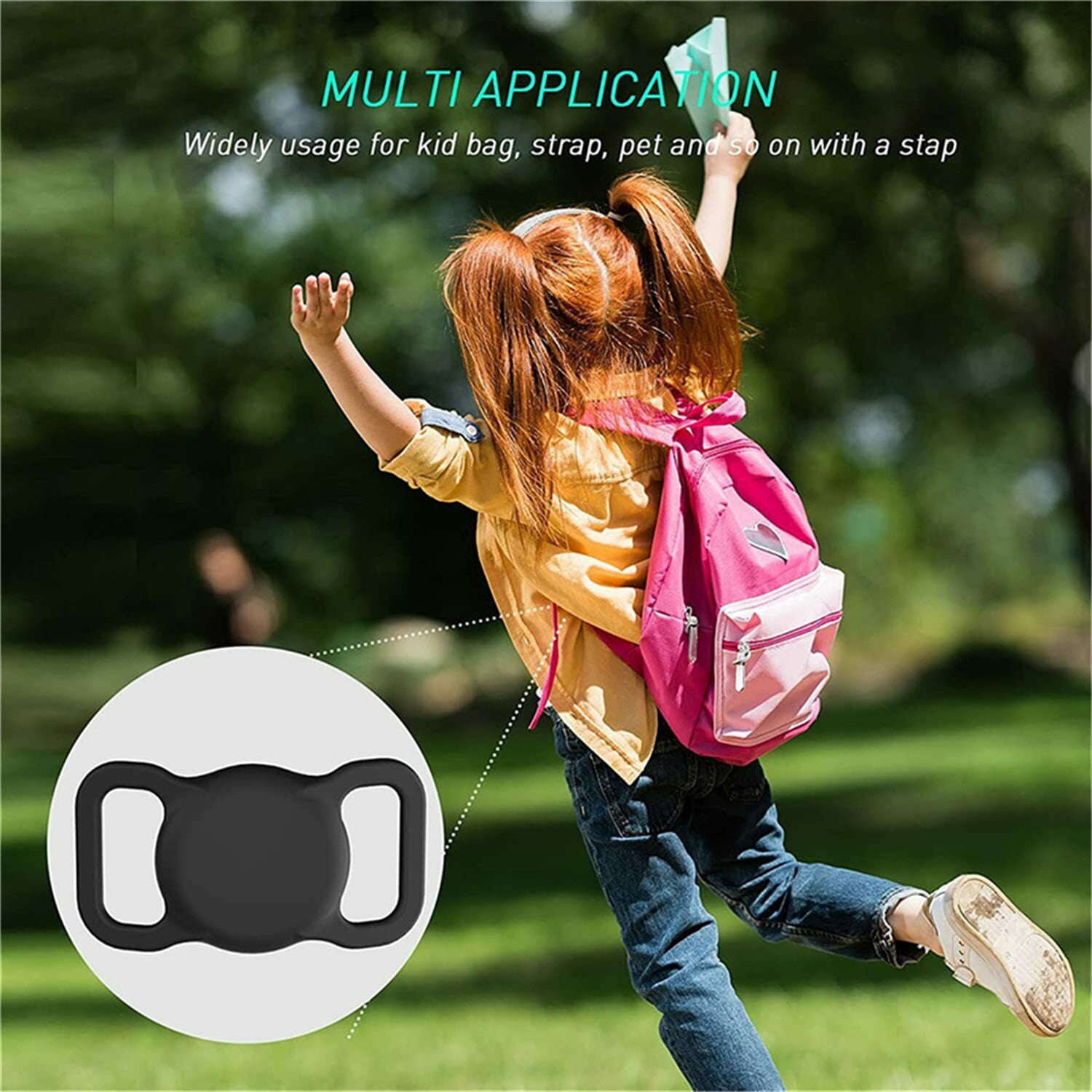 Pefilos Air Tag Dog Collar Holder, Protective Silicone Pet Collar Case for Apple Air tag 2021, Compatible with Cat Dog Collars Charms & Pets Accessories, Black Pefilos Air Tag Dog Collar Holder, Protective Silicone Pet Collar Case for Apple Air tag 2021, Compatible with Cat Dog Collars Charms & Pets Accessories, Black