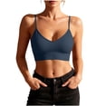 thumbnail image 4 of hoksml Women's Ribbed Knit Bras Wireless Bralette, Supportive and Soft Comfort Fit, Stretchy Everyday Basic Undergarment, 4 of 6