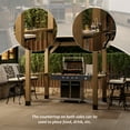 thumbnail image 6 of Mondawe 8x6FT Cedar Wooden BBQ Grill Gazebo with Dual Side Storage Shelves,Weather-Resistant Outdoor Patio Backyard Pavilion, 6 of 12
