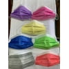 Neon Adult 50 Pk Protective Disposable Face Mask 3 Ply Ear Loop Red