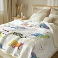 thumbnail image 2 of Watercolor Cat Fleece Throw Blanket for Girls Kids Soft Cute Pet Pattern Sherpa Blanket for Bed Couch Warm Cat Lover, Twin(60"X80"), 2 of 6