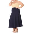 thumbnail image 2 of Women's Plus Size Solid Flare A Line Long Skirt Comfortable Casual Maxi Style, 2 of 6