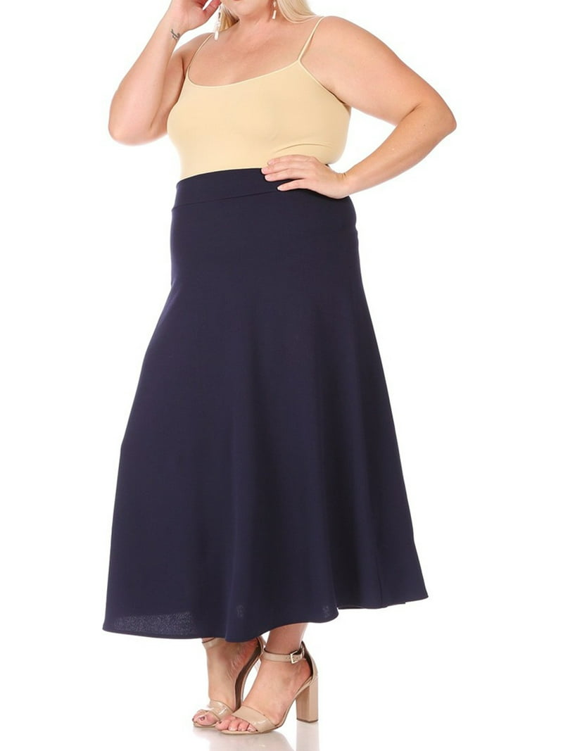 NORDISK■Women flare skirt ■送料込 Women's Plus Size Solid Flare A-line Long Skirt - Walmart.com