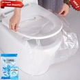 thumbnail image 2 of Disposable PE Toilet Seat Cover Mat Portable Safety Toilet Seat Pad for Travel Camping Hotel Toilet Paper Pad Bathroom Accessory, 2 of 8