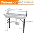 thumbnail image 4 of 4 ft Folding Ice Table, Party Cooler, Table with Drain, Party Table, Cooler Table, Fishing Cleaning Table, with Detachable Matching Skirt, 4 of 7