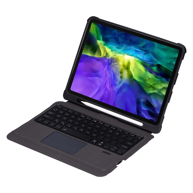 Tignapoo T207 Étui Clavier Bluetooth pour iPad Pro 11 et iPad Air 4 - Étui en Cuir PU Détachable avec Pavé Tactile, Compatible avec iOS, BT 3.0, Comprend Câble de Chargement USB, Non Rétroéclairé