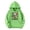 Green, variant on Boys Girls 100 Days of School Hoodie - Kids Letter Graphic Long Sleeve Preppy Back to School Sweatshirt
