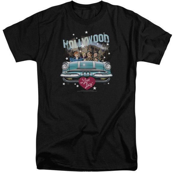I Love Lucy Hollywood Road Trip S/S Adult Tall Black